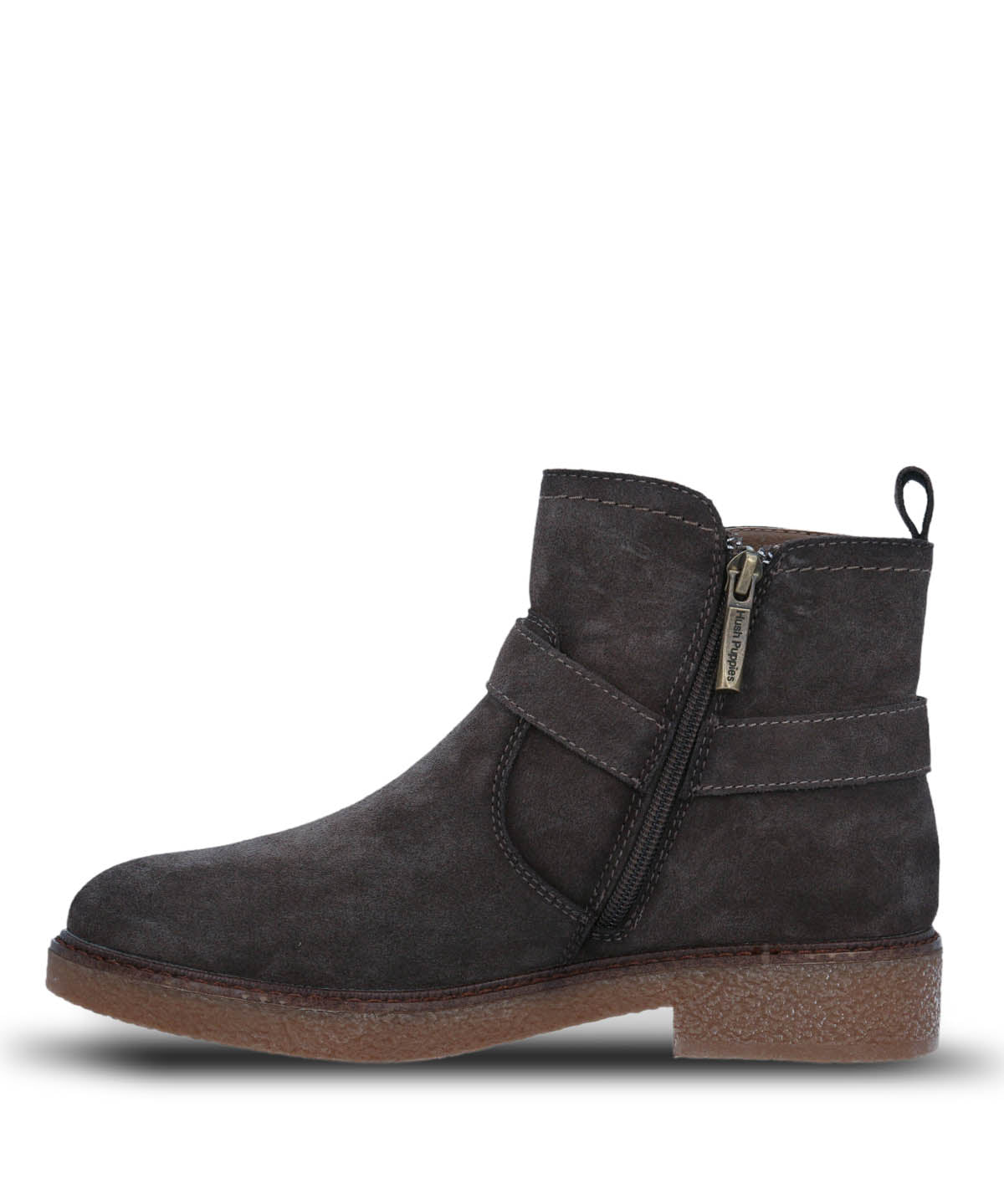 Botin Cuero Mujer Galla Gris Oscuro Hush Puppies