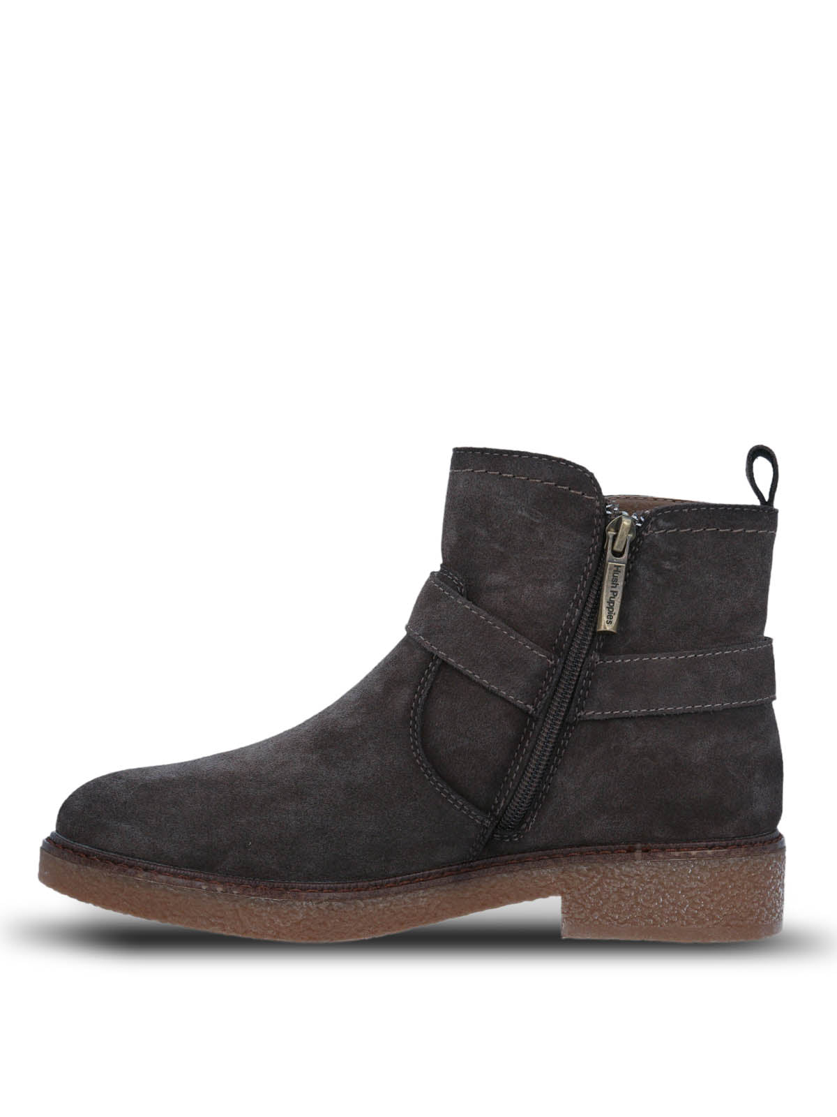 Botin Cuero Mujer Galla Gris Oscuro Hush Puppies