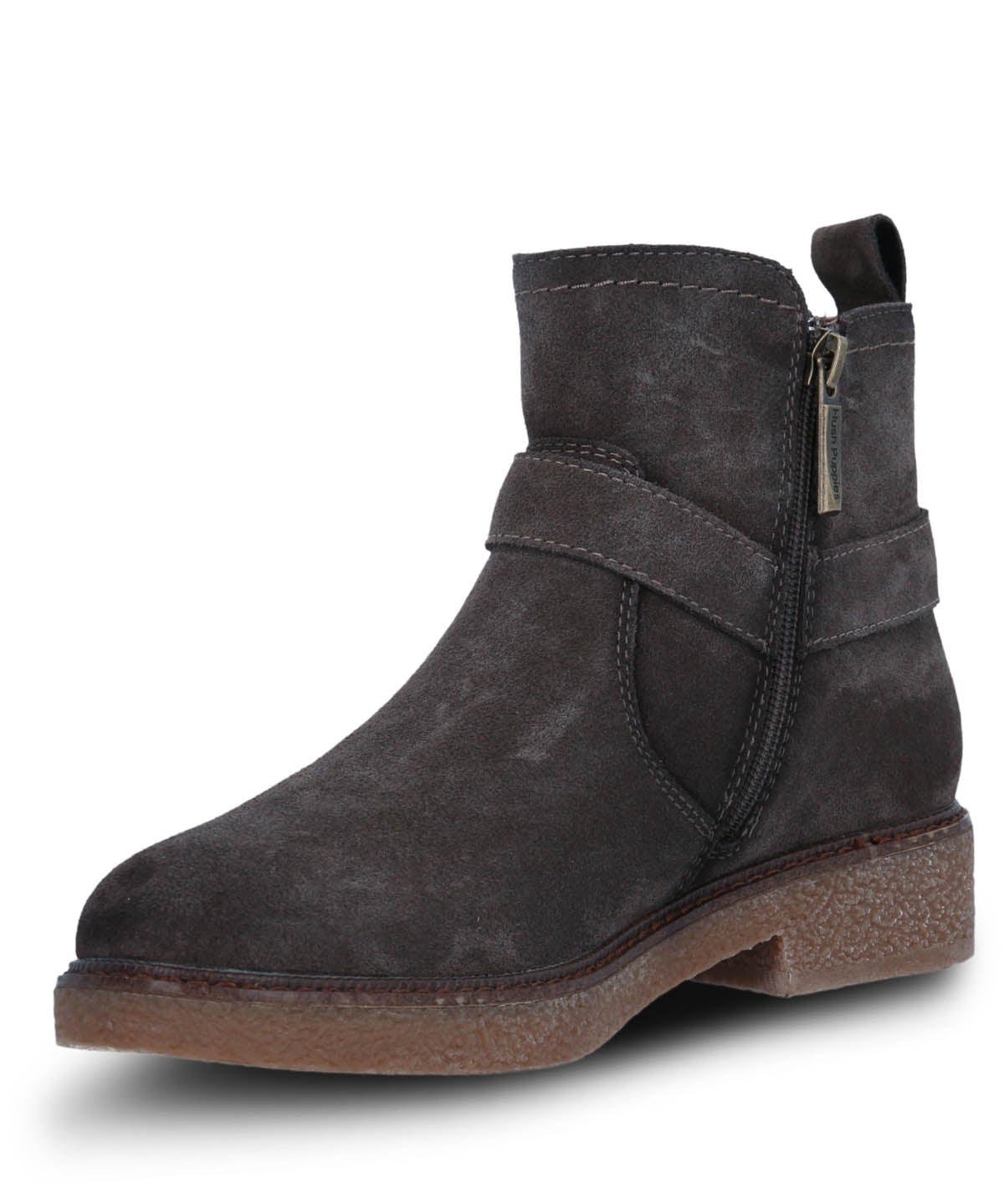 Botin Cuero Mujer Galla Gris Oscuro Hush Puppies