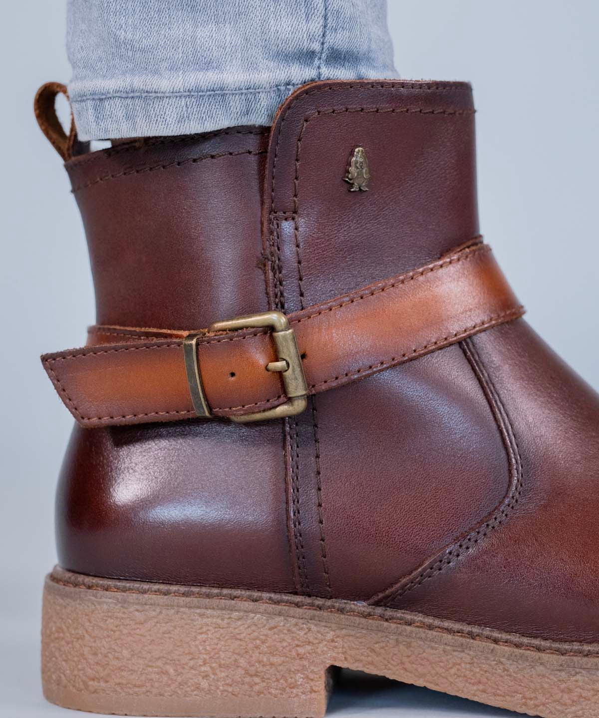 Botin Cuero Mujer Galla Café Hush Puppies | Hush Puppies