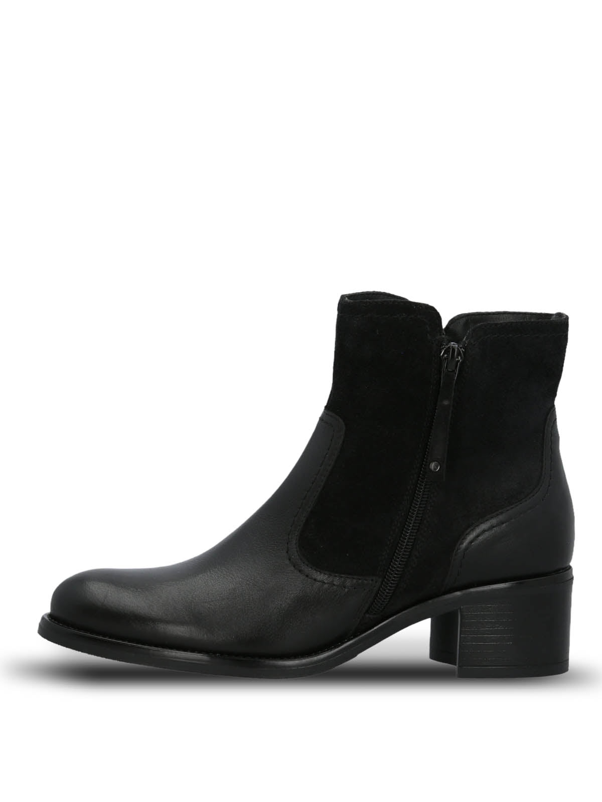 Botin Cuero Mujer Ellee Negro Hush Puppies