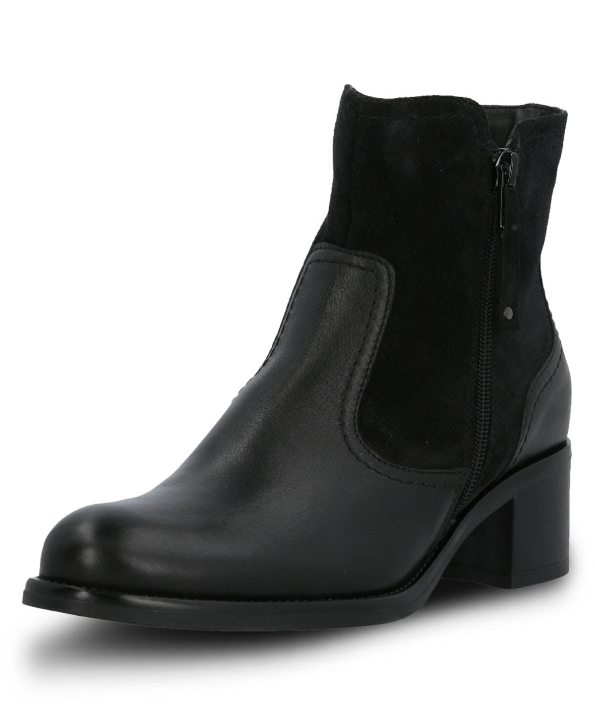 Botin Cuero Mujer Ellee Negro Hush Puppies