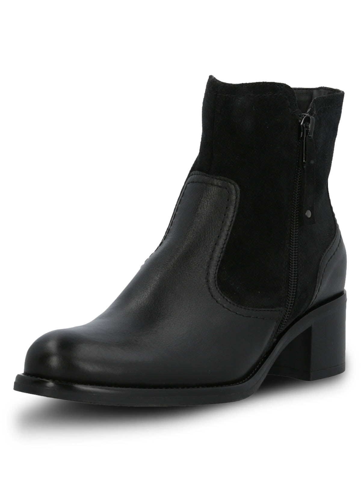 Botin Cuero Mujer Ellee Negro Hush Puppies