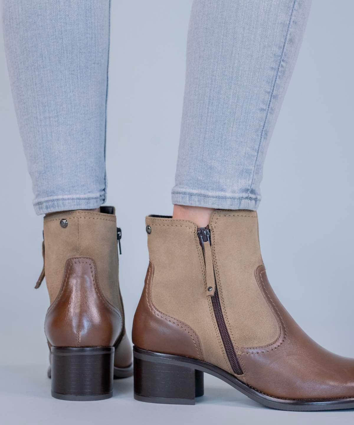 Botin Cuero Mujer Ellee Café Hush Puppies