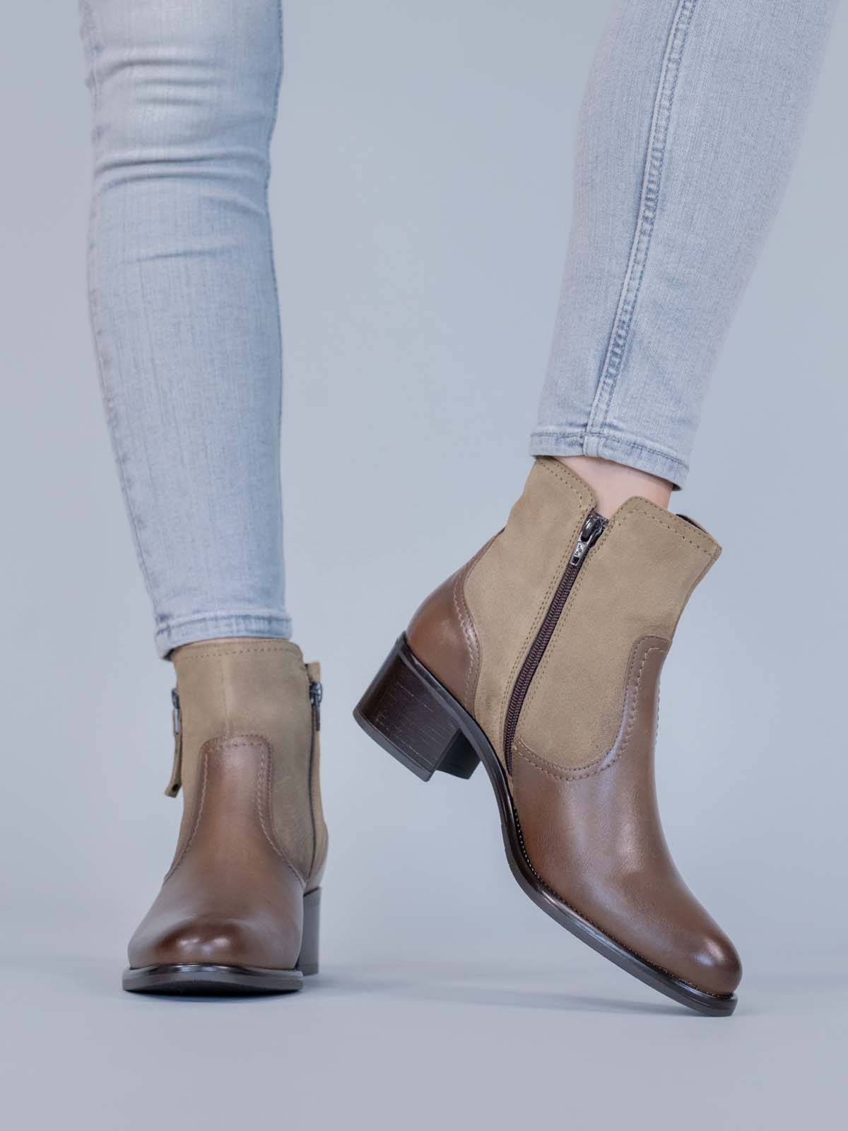 Botin Cuero Mujer Ellee Café Hush Puppies