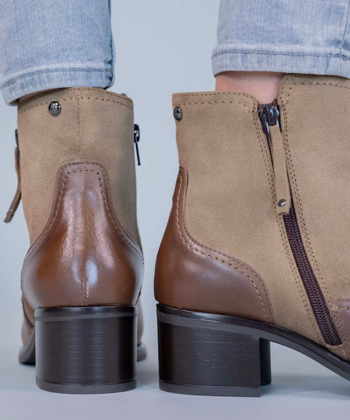 Botin Cuero Mujer Ellee Café Hush Puppies