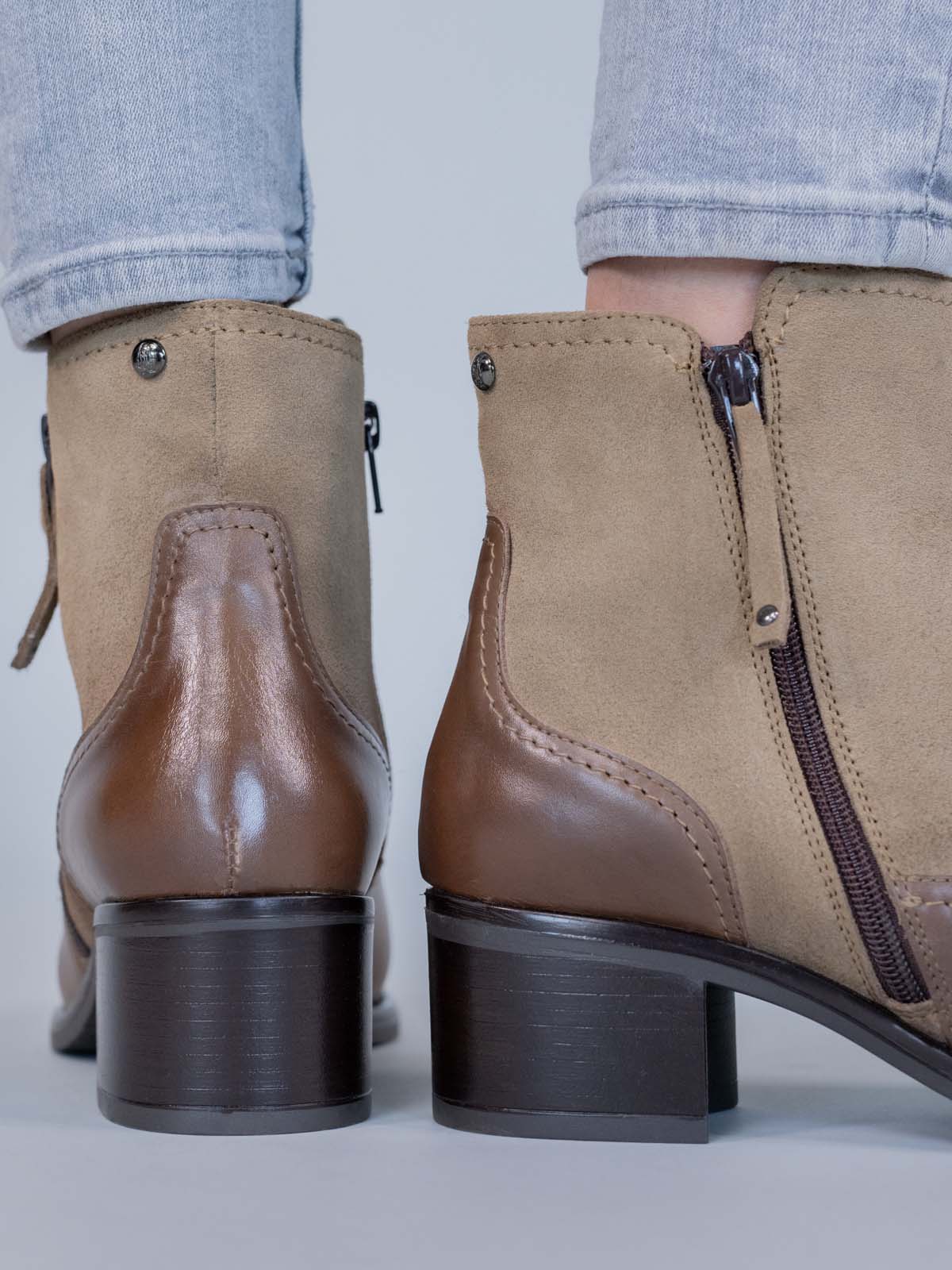 Botin Cuero Mujer Ellee Café Hush Puppies