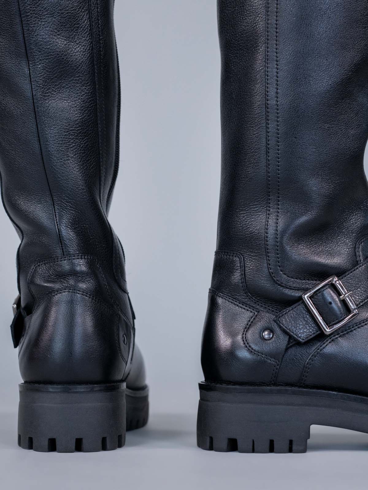 Bota Cuero Mujer Londa Negro Hush Puppies