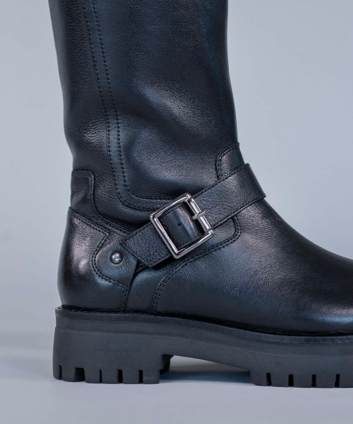 Bota Cuero Mujer Londa Negro Hush Puppies