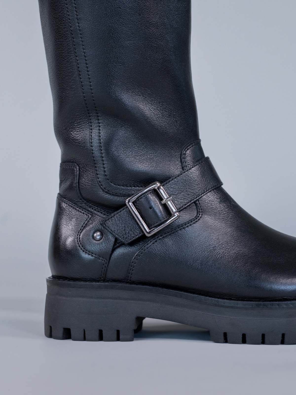 Bota Cuero Mujer Londa Negro Hush Puppies