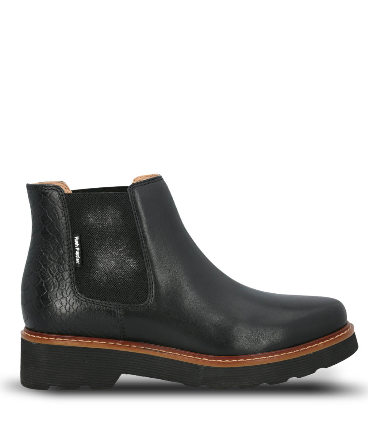 Botin Cuero Bonnie Negro Hush Puppies | Hush Puppies