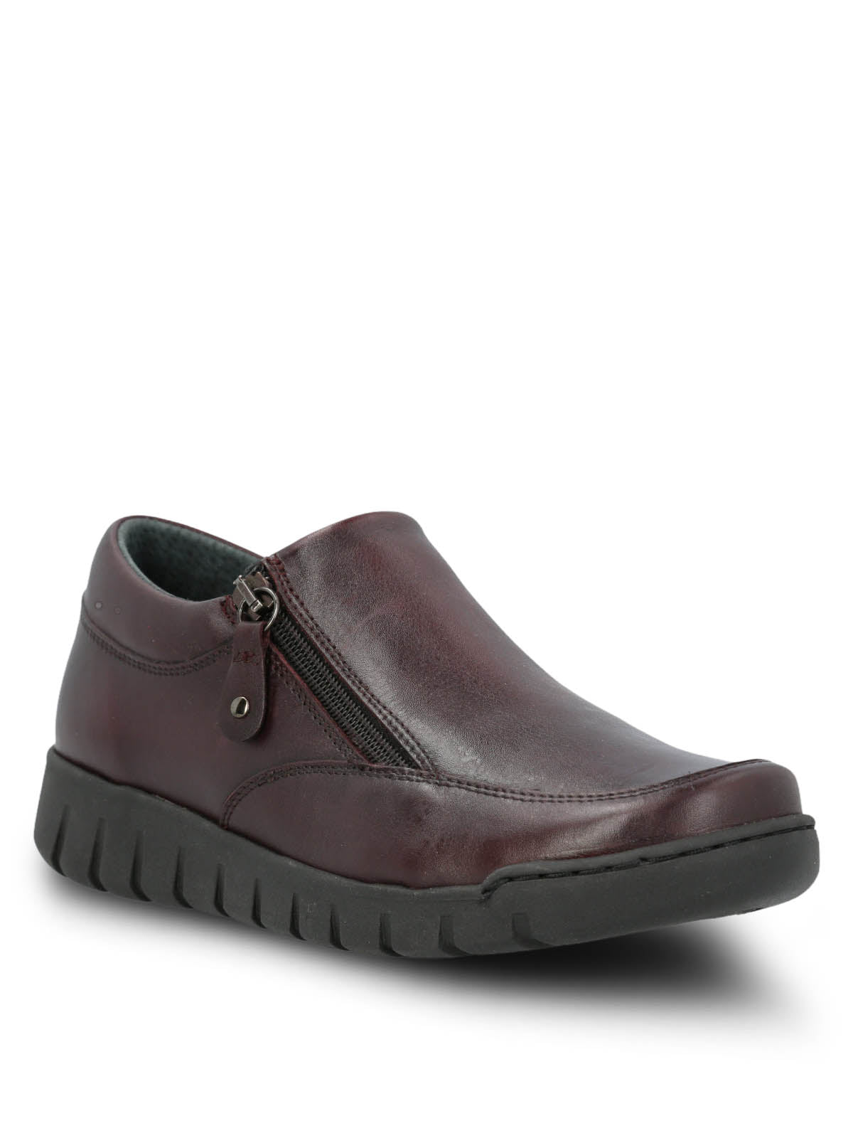Zapato Cuero Mujer Henry Burdeo Hush Puppies | Hush Puppies