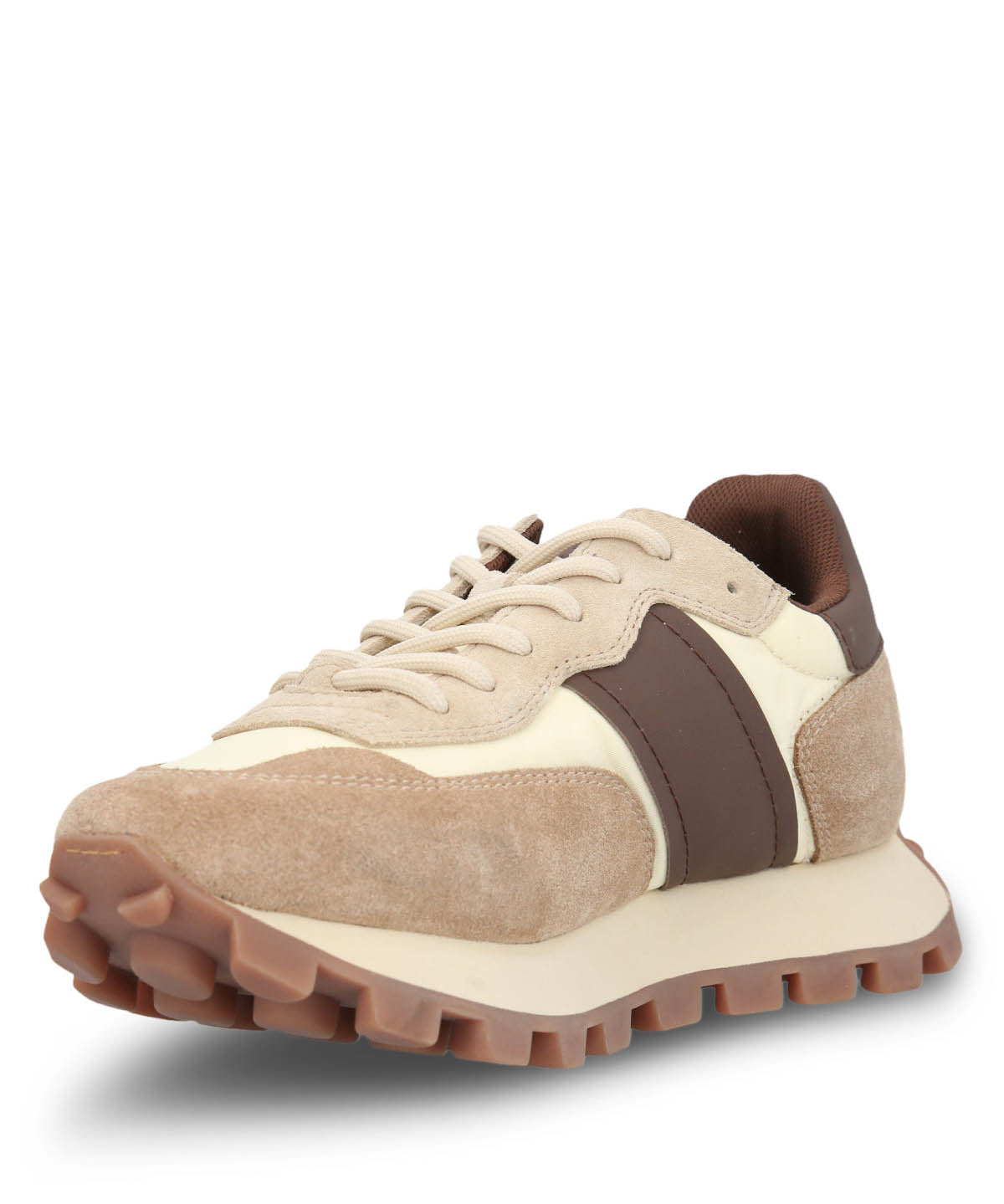 Zapatilla Cuero Mujer Janet Café