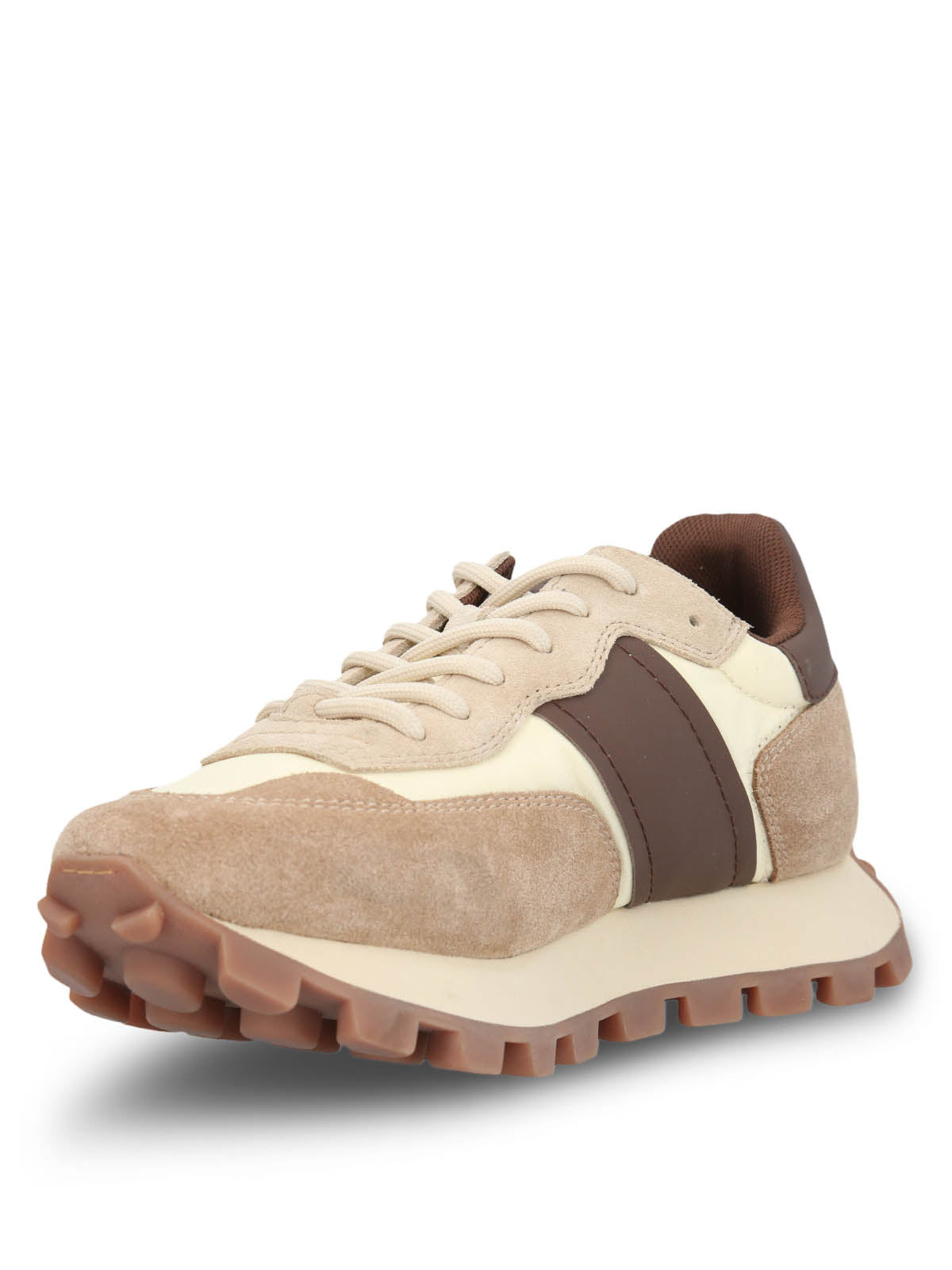 Zapatilla Cuero Mujer Janet Café