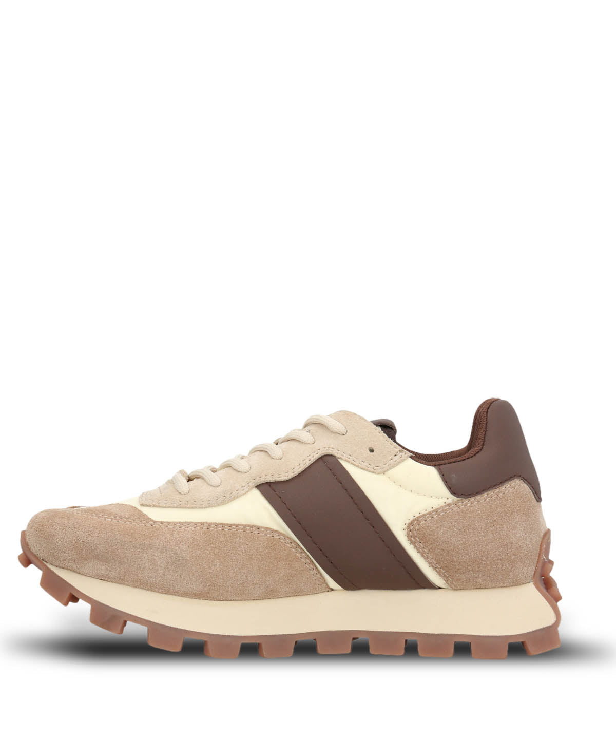 Zapatilla Cuero Mujer Janet Café