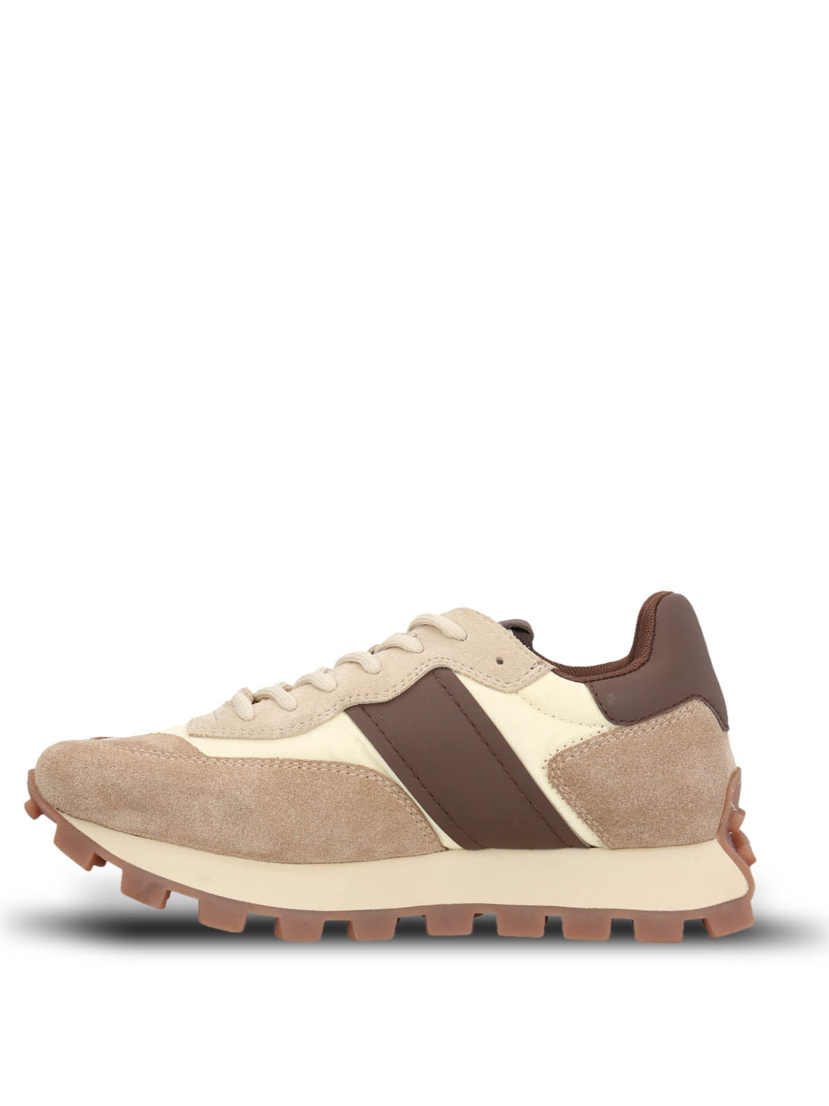 Zapatilla Cuero Mujer Janet Café