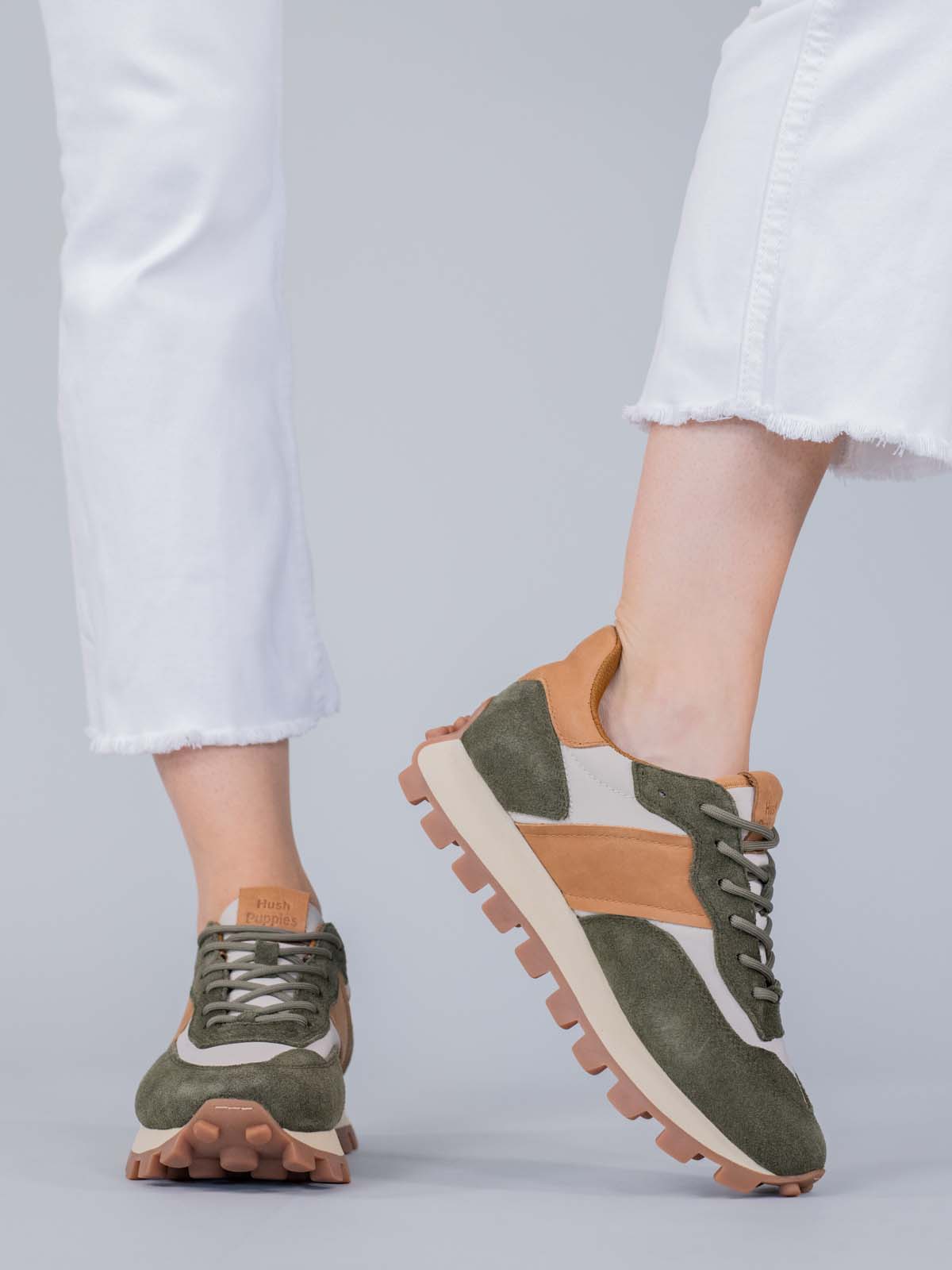 Zapatilla Cuero Janet Verde Hush Puppies