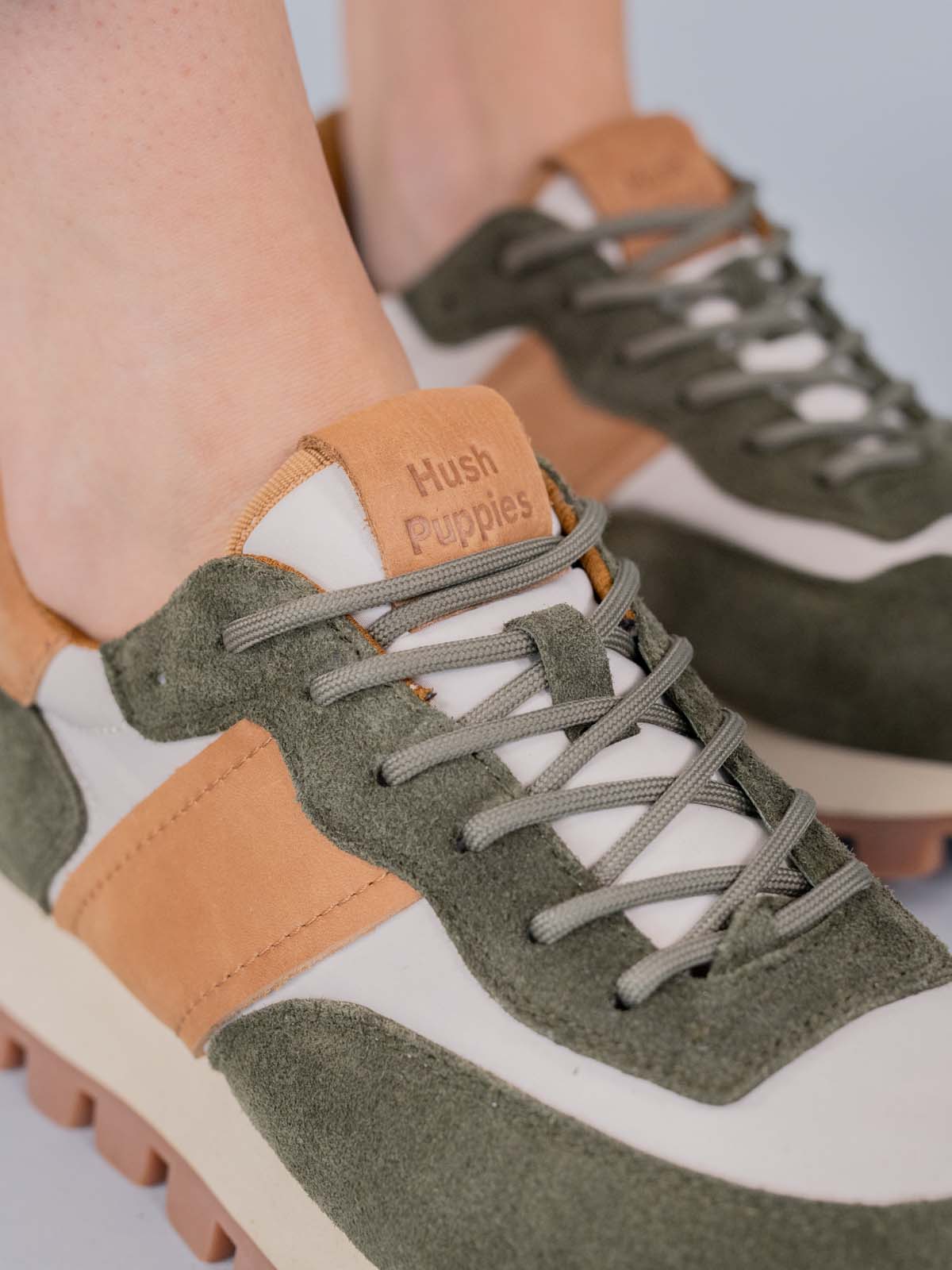 Zapatilla Cuero Janet Verde Hush Puppies