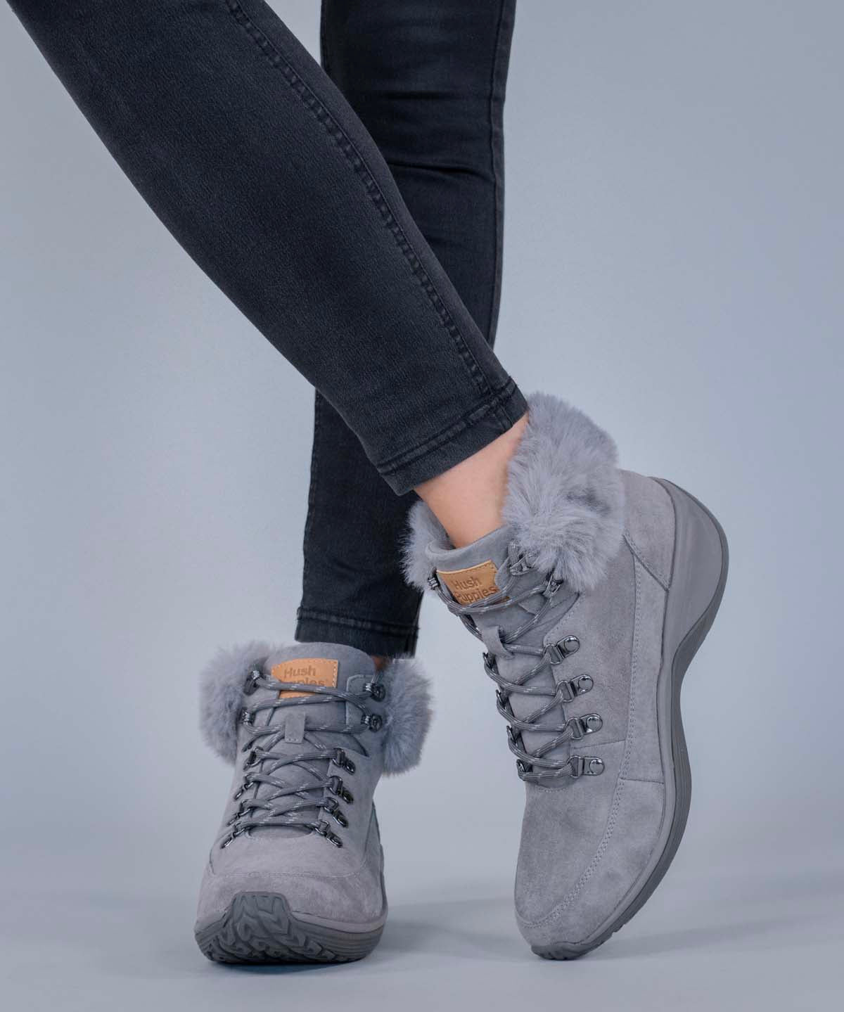 Botin Cuero Mujer Spinal Rug Alpine Gris Hush