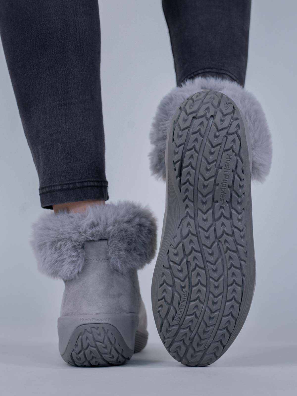 Botin Cuero Mujer Spinal Rug Alpine Gris Hush