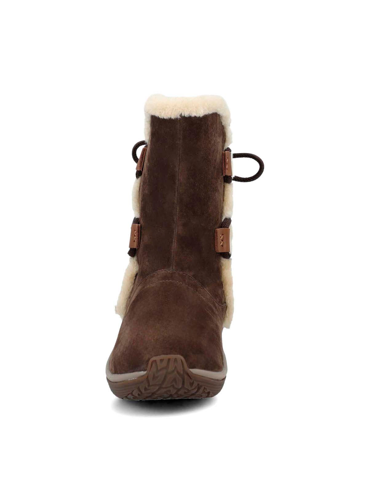 Bota Cuero Mujer Spinal Rug Bootie Café Oscuro