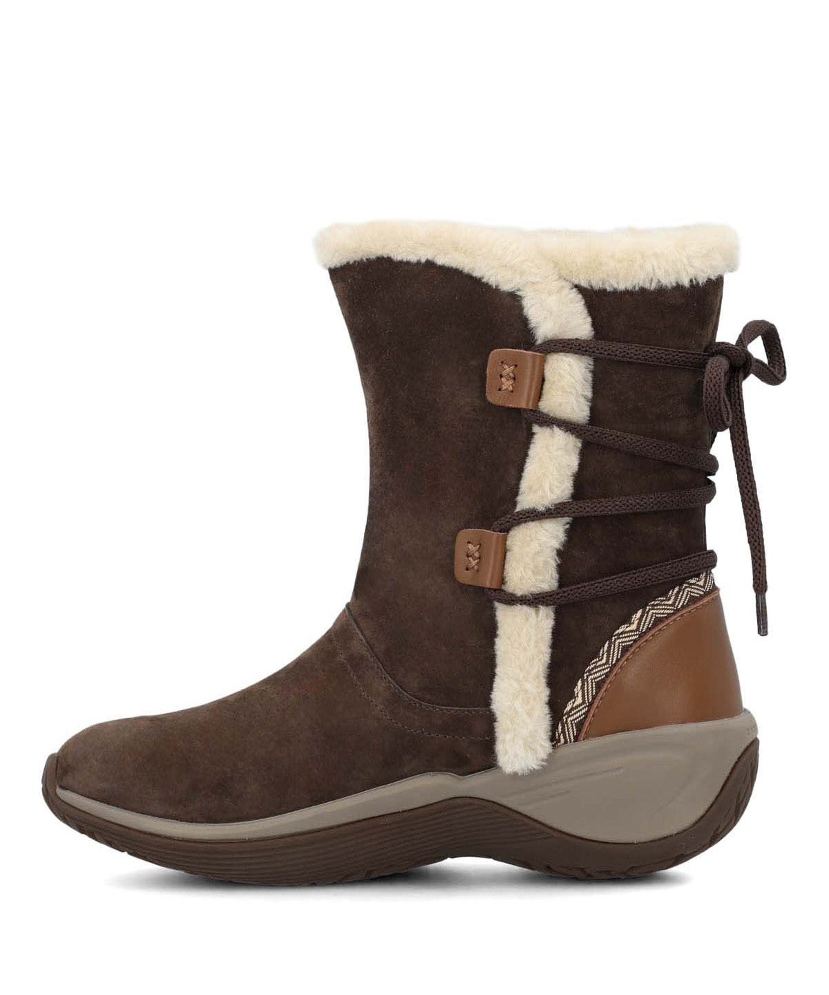 Bota Cuero Mujer Spinal Rug Bootie Café Oscuro