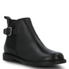 Botin Cuero Mujer Fey Negro Hush Puppies
