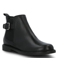 Botin Cuero Mujer Fey Negro Hush Puppies
