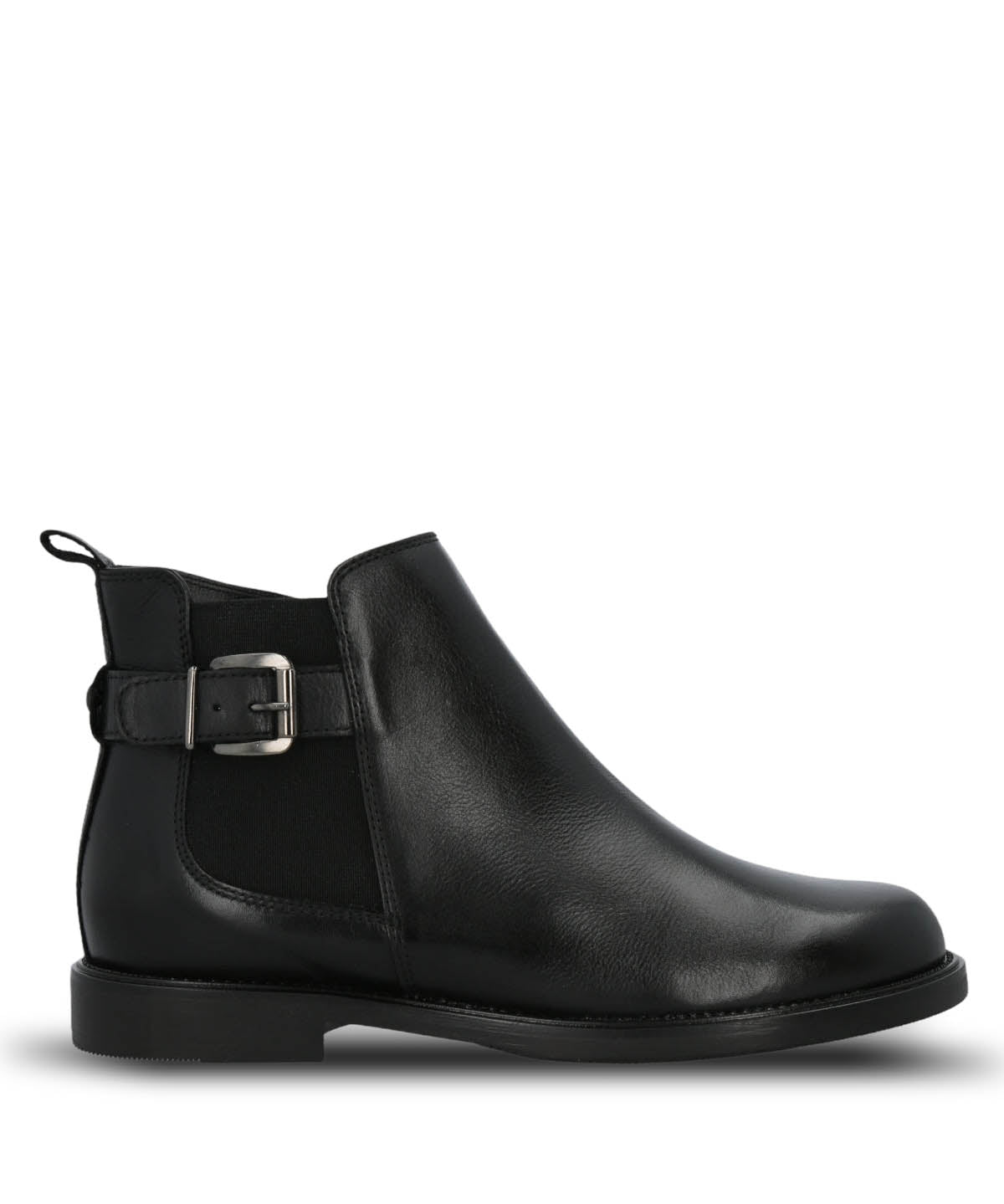 Botin Cuero Mujer Fey Negro Hush Puppies