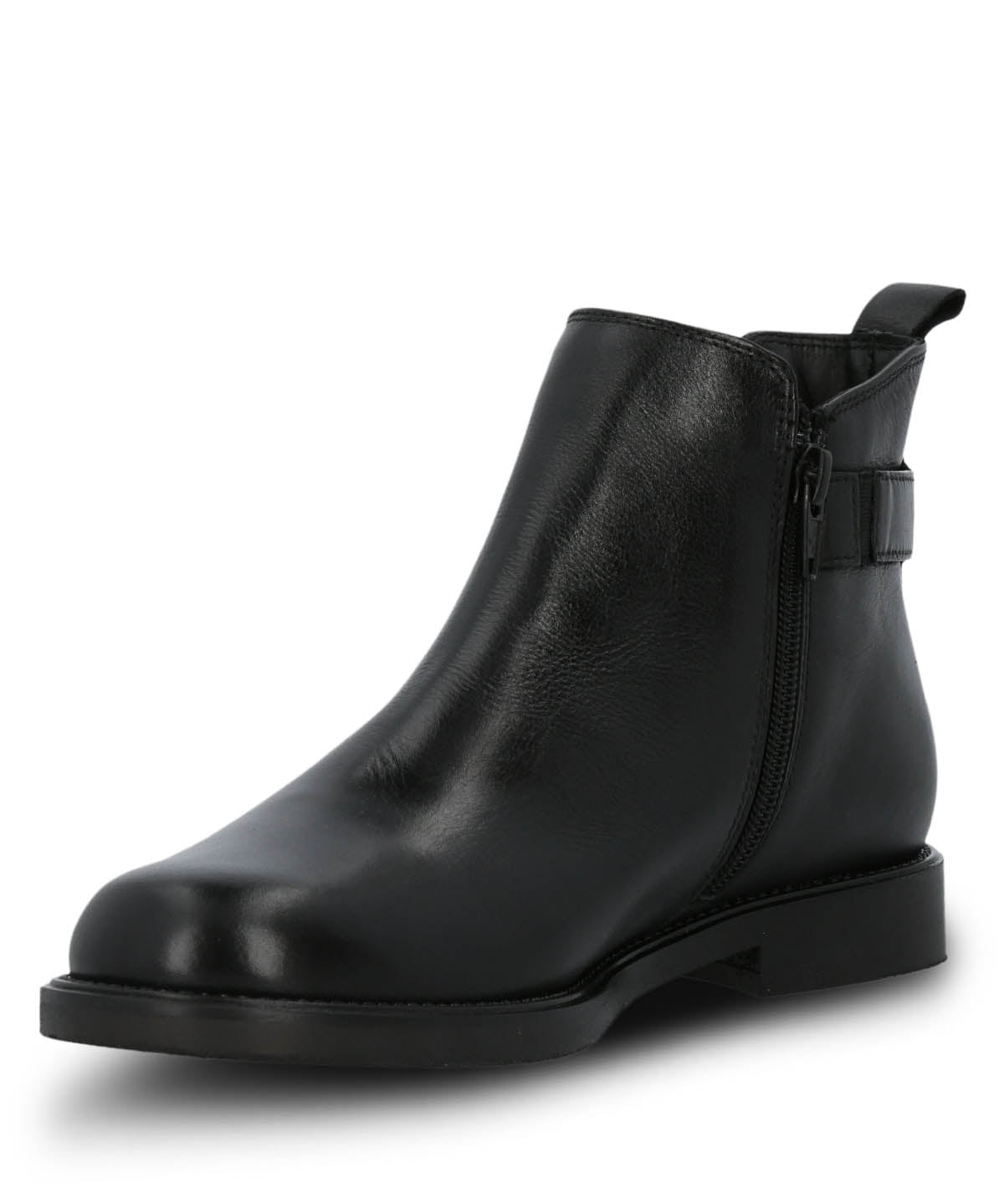 Botin Cuero Mujer Fey Negro Hush Puppies