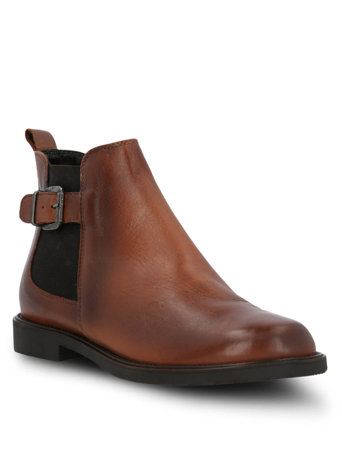 Botin Cuero Mujer Fey Café Hush Puppies