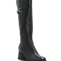 Bota Cuero Mujer Cladia Negra Hush Puppies