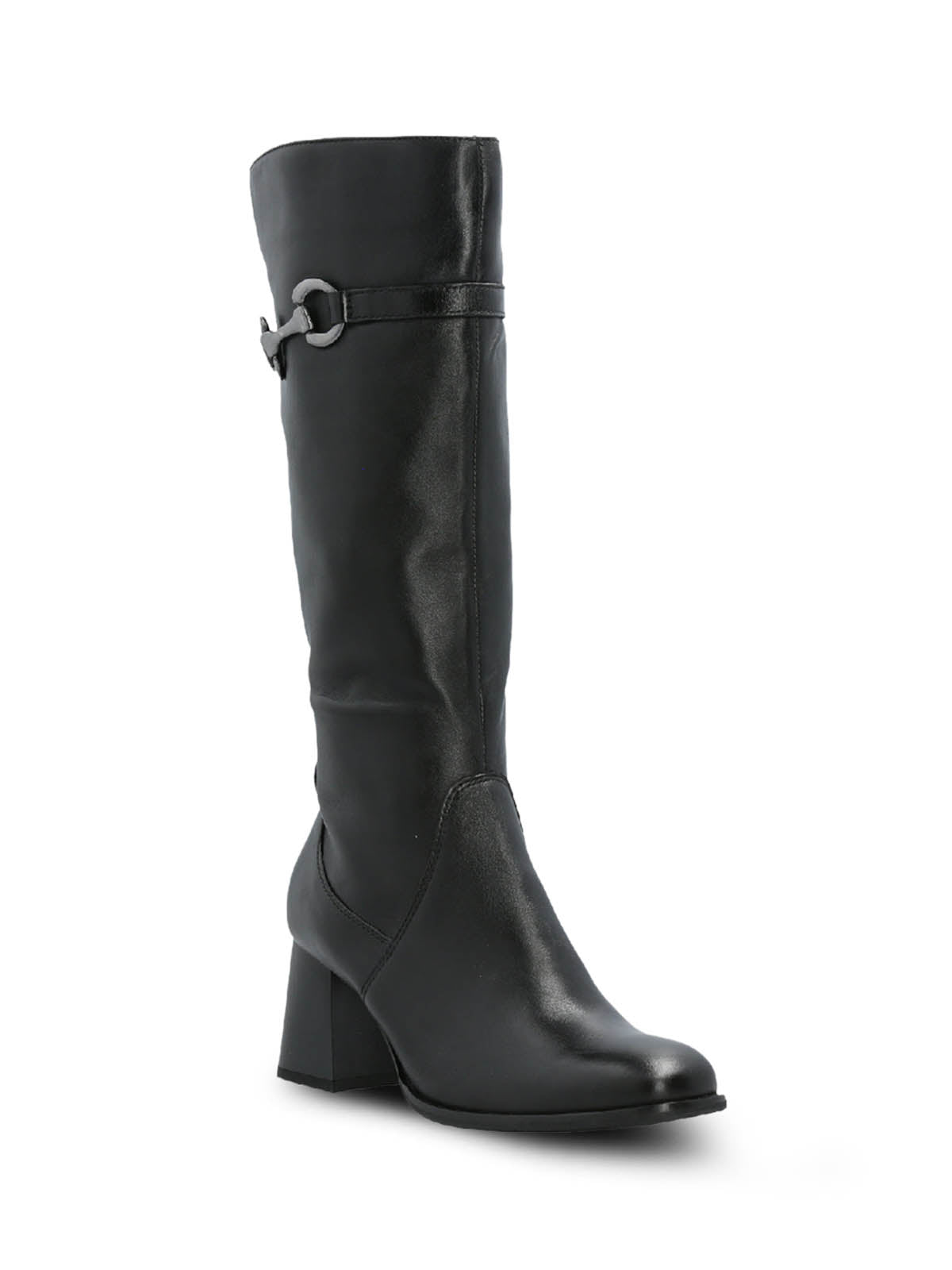 Bota Cuero Mujer Cladia Negra Hush Puppies