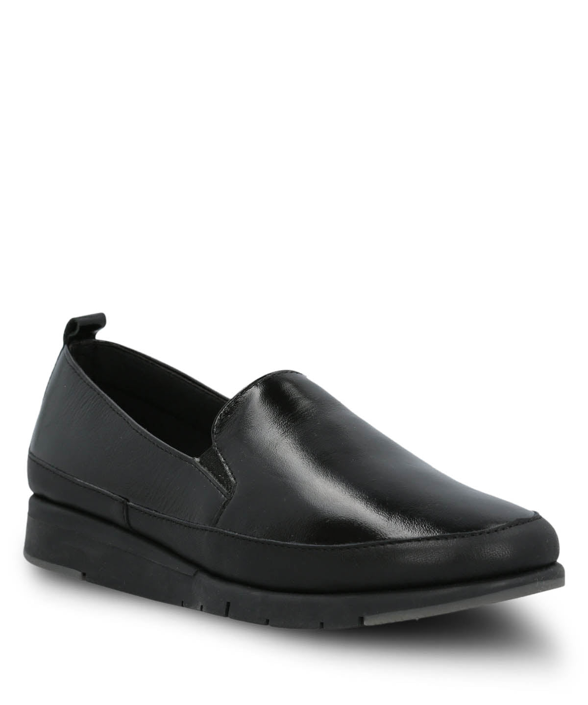 Zapato Slip On Cuero Mujer Judy Negro Hush