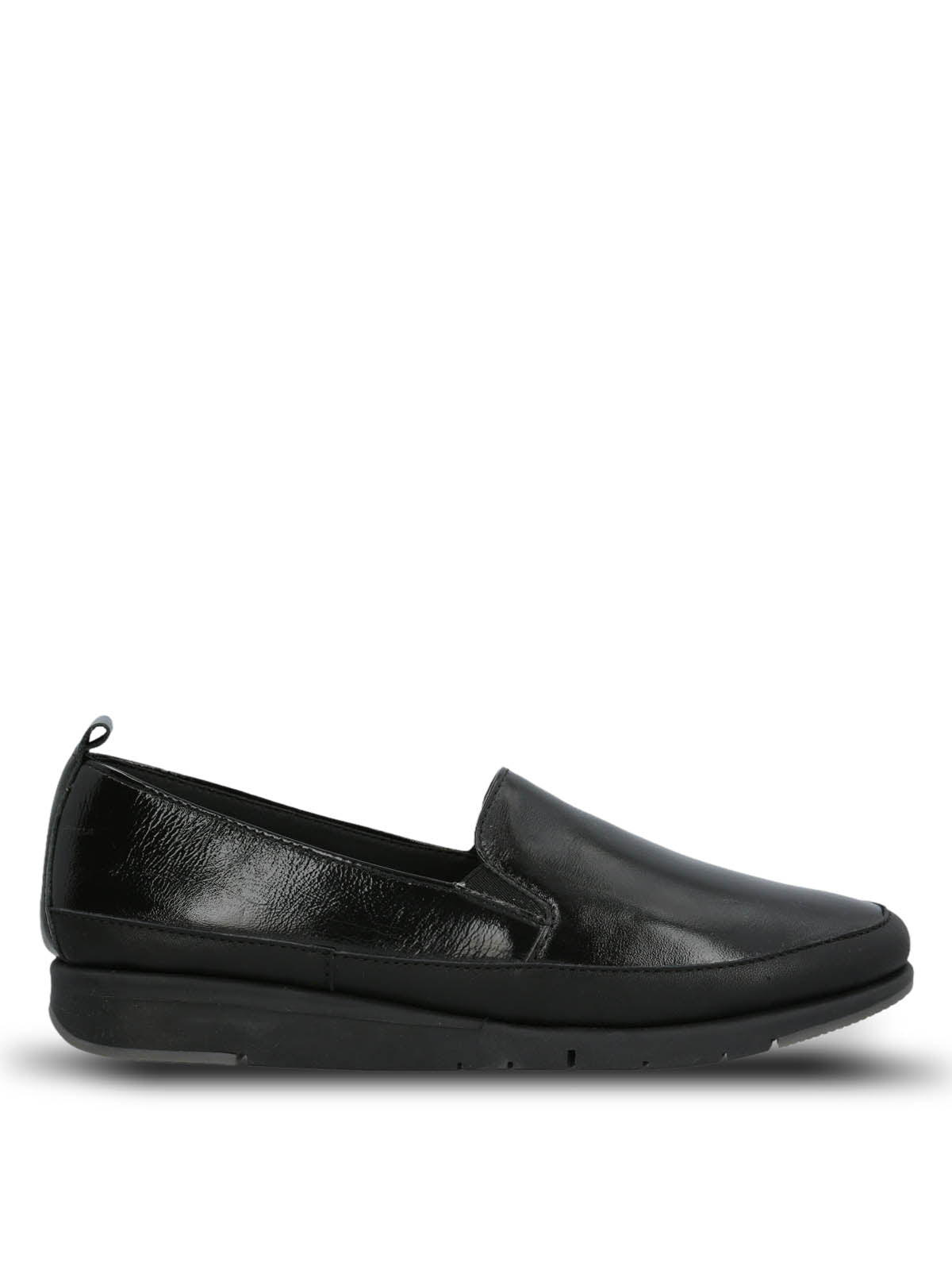 Zapato Slip On Cuero Mujer Judy Negro Hush
