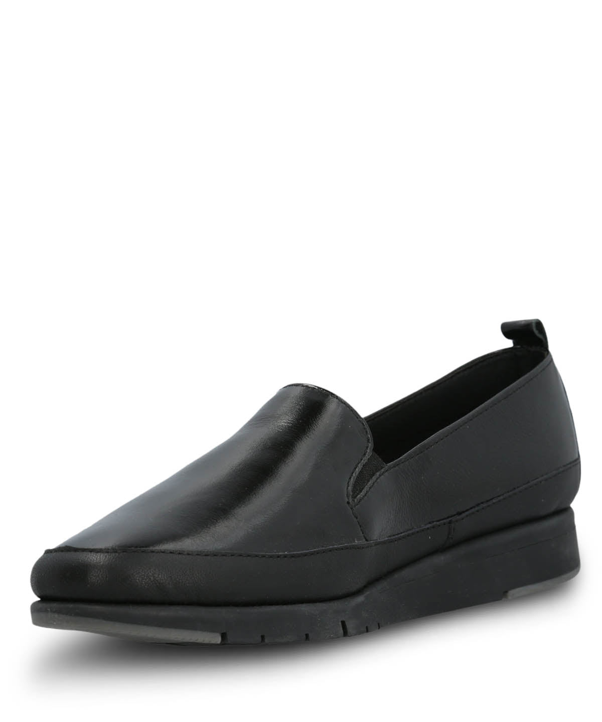 Zapato Slip On Cuero Mujer Judy Negro Hush
