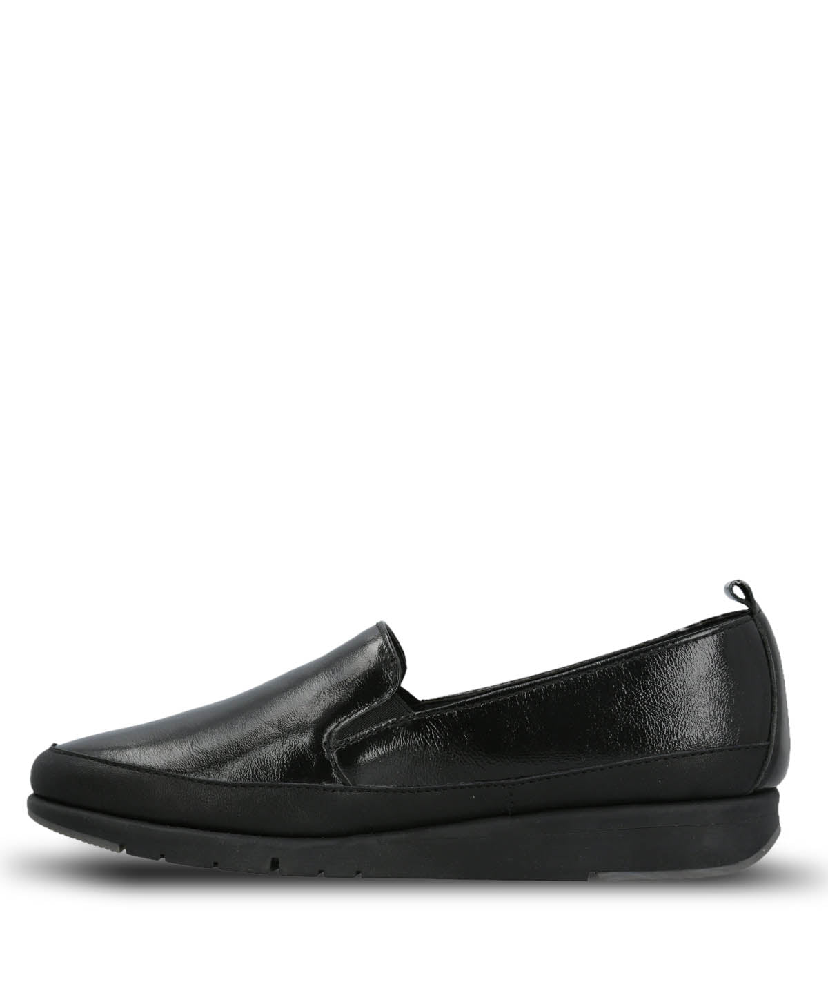 Zapato Slip On Cuero Mujer Judy Negro Hush