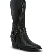 Bota Cuero Mujer Tim Negro Hush Puppies