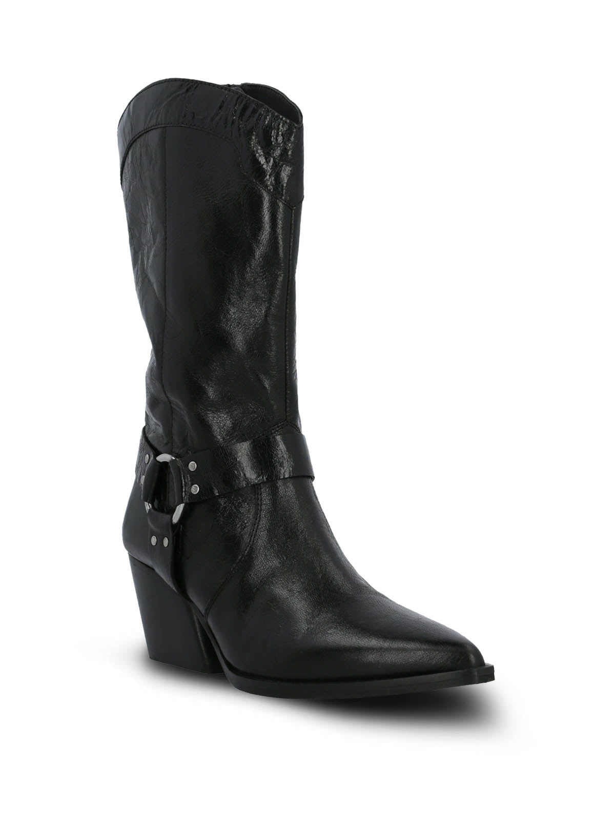 Bota Cuero Mujer Tim Negro Hush Puppies