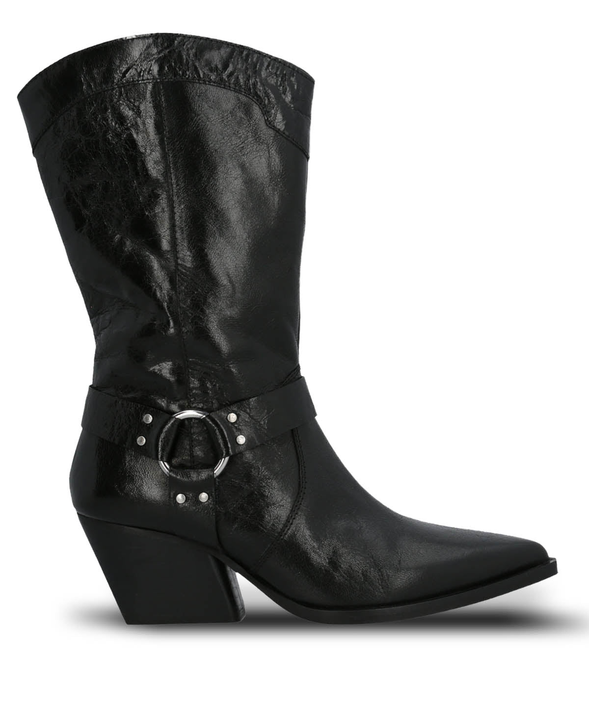 Bota Cuero Mujer Tim Negro Hush Puppies