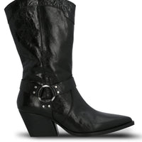 Bota Cuero Mujer Tim Negro Hush Puppies