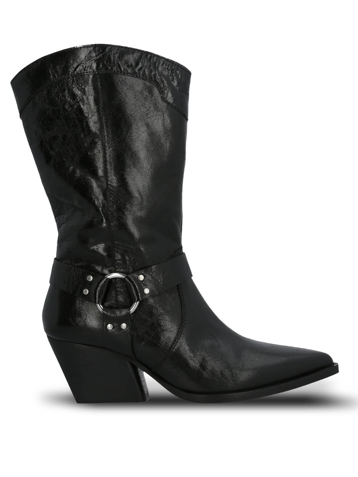 Bota Cuero Mujer Tim Negro Hush Puppies