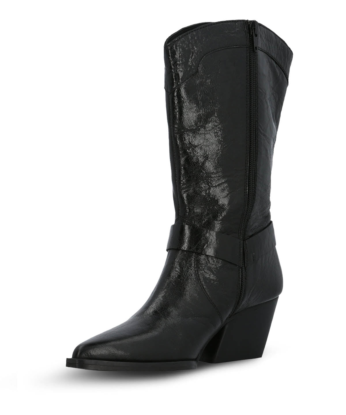 Bota Cuero Mujer Tim Negro Hush Puppies