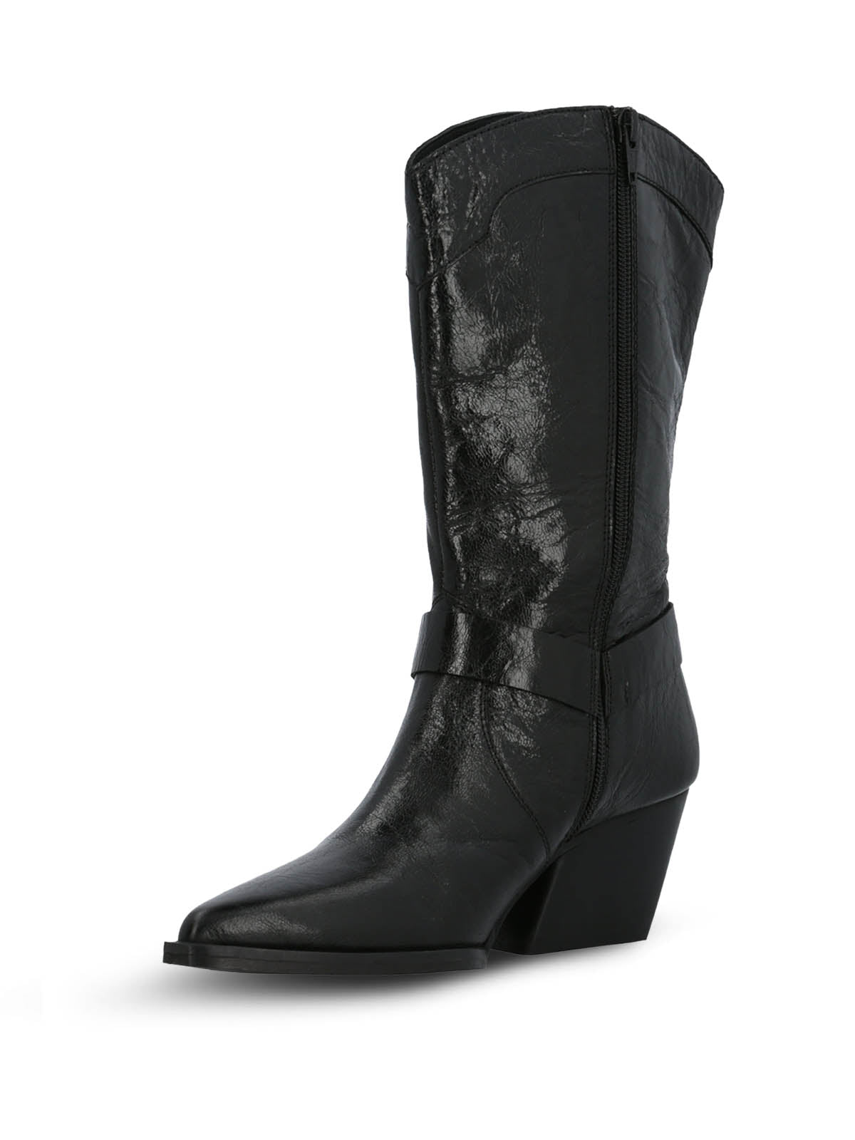 Bota Cuero Mujer Tim Negro Hush Puppies