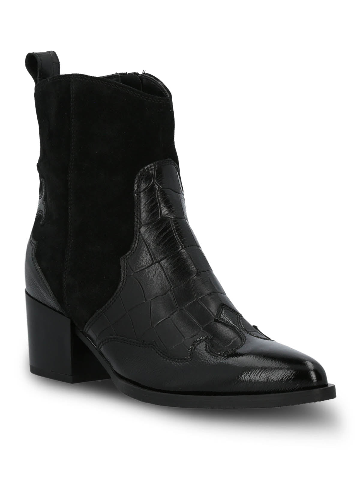 Botin Cuero Italiano Mujer Cassaandra Negro Hush Puppies