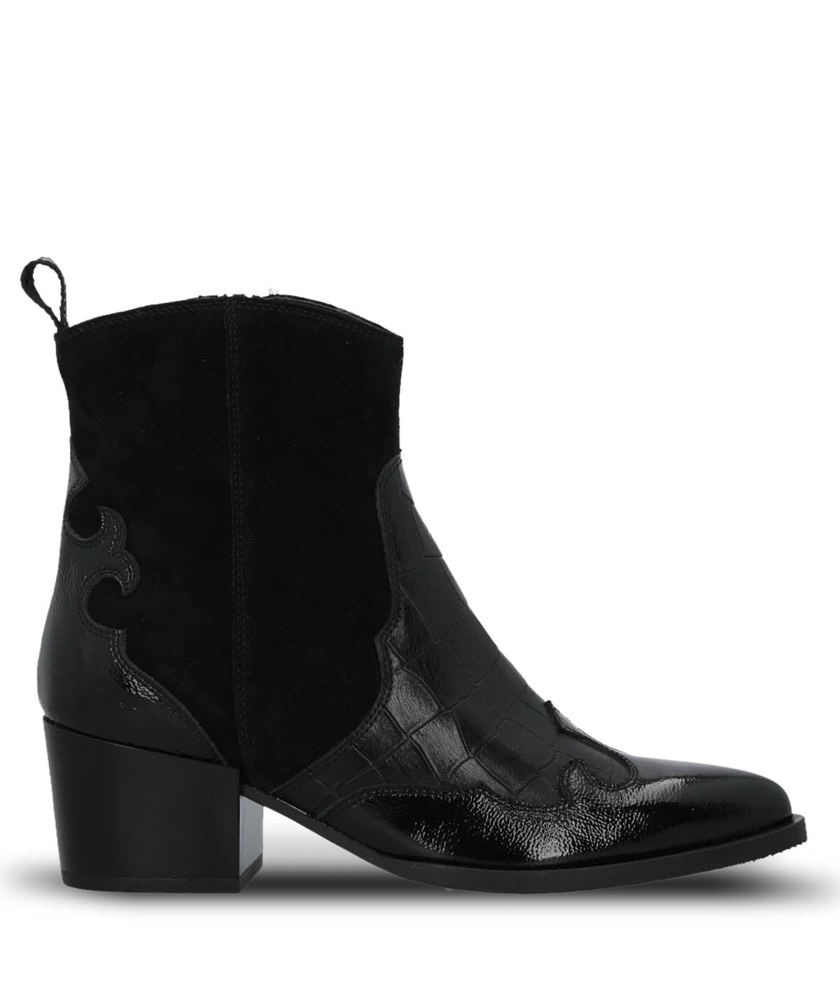 Botin Cuero Italiano Mujer Cassaandra Negro Hush Puppies