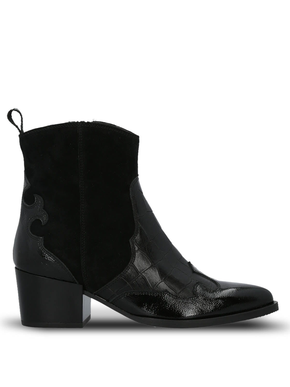 Botin Cuero Italiano Mujer Cassaandra Negro Hush Puppies