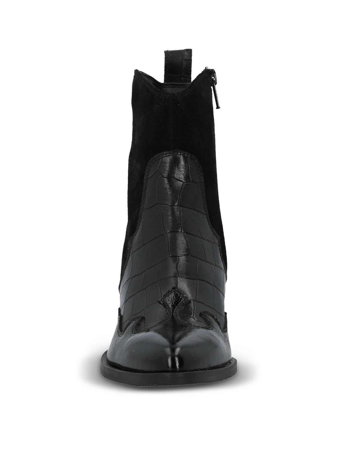 Botin Cuero Italiano Mujer Cassaandra Negro Hush Puppies