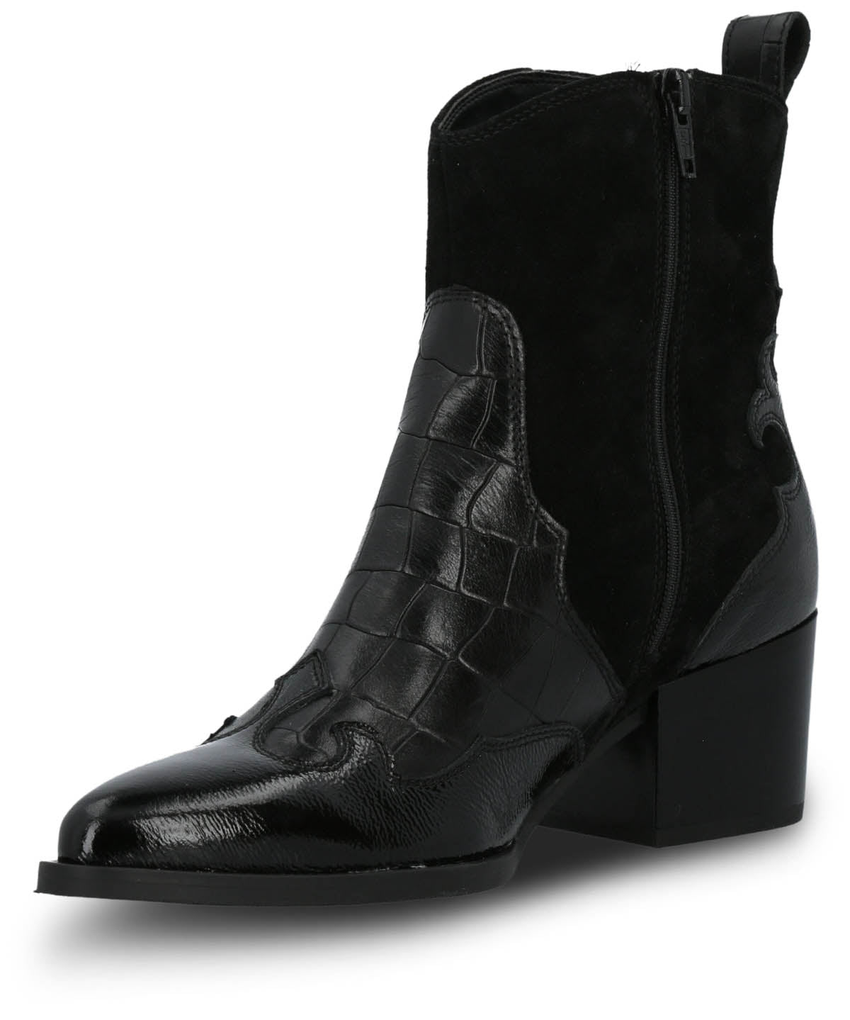Botin Cuero Italiano Mujer Cassaandra Negro Hush Puppies