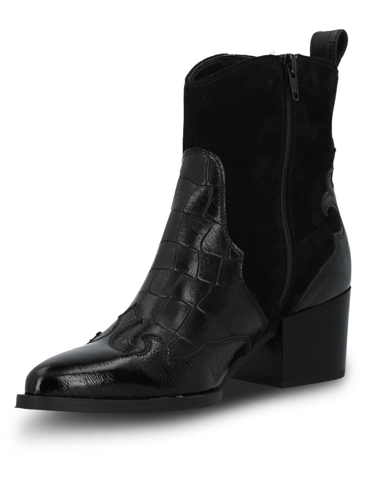Botin Cuero Italiano Mujer Cassaandra Negro Hush Puppies